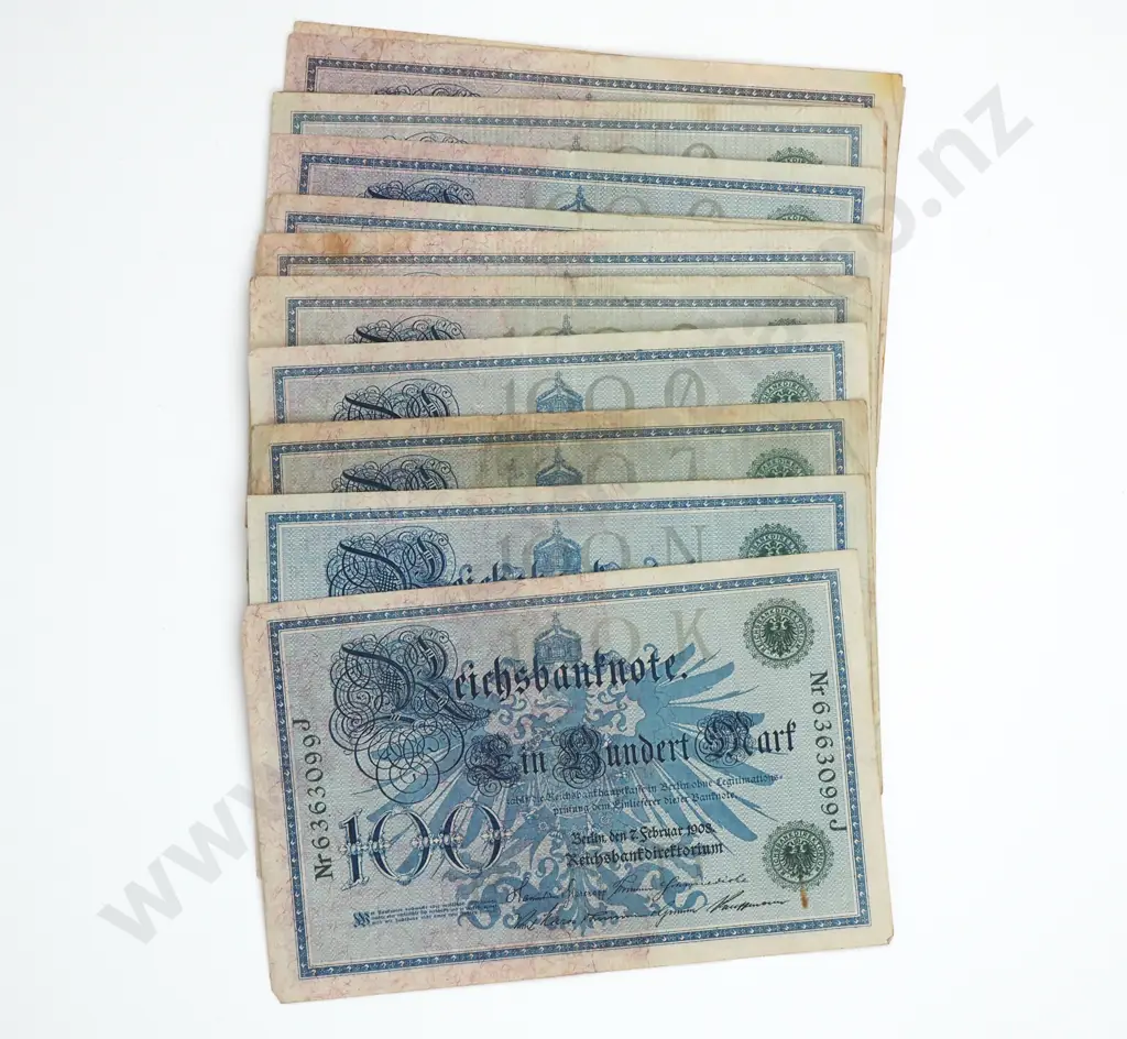 14 Imperial German 100 Mark Banknotes  Image 1++