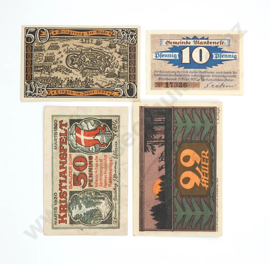 Four 1920's German Notgeld Banknotes  Image 1++