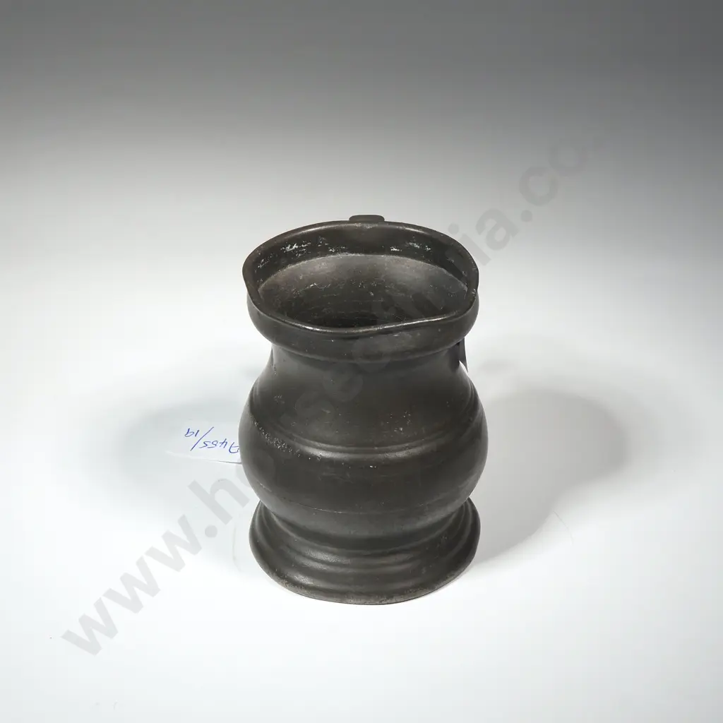 Victorian Pewter Mug - One Gill Measure Image 1++