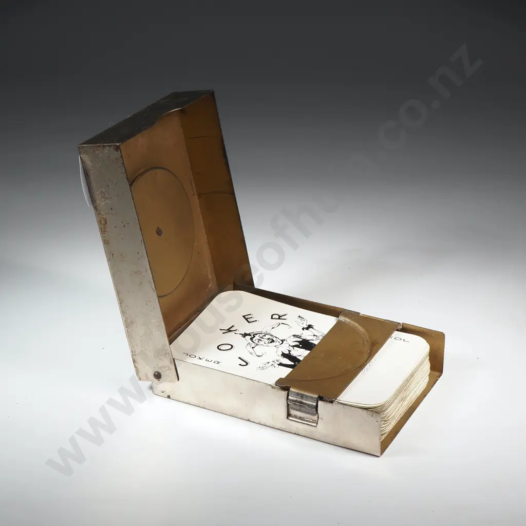 Vintage Playing Cards in Metal Case Image 1++