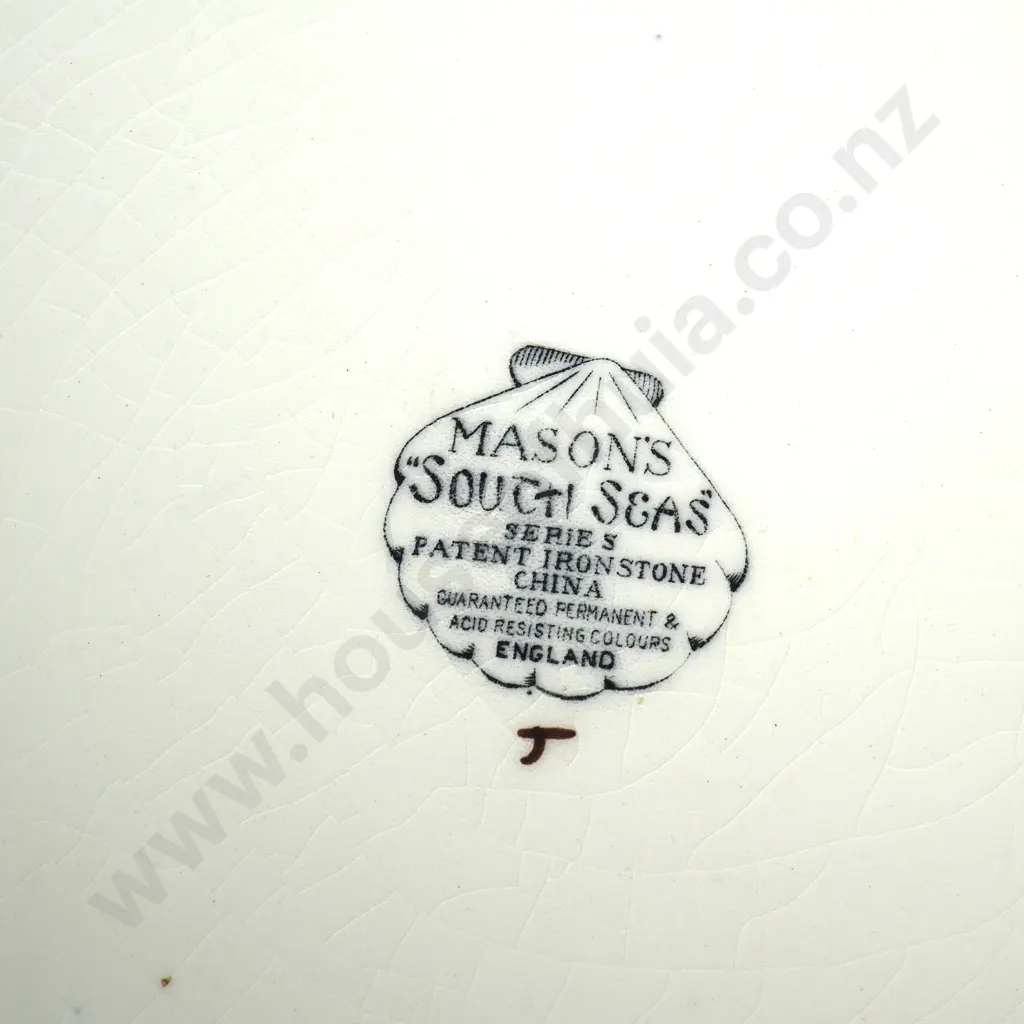 Masons Ironstone 'South Seas' Wall Plaque Decorated w Shells Image 1++