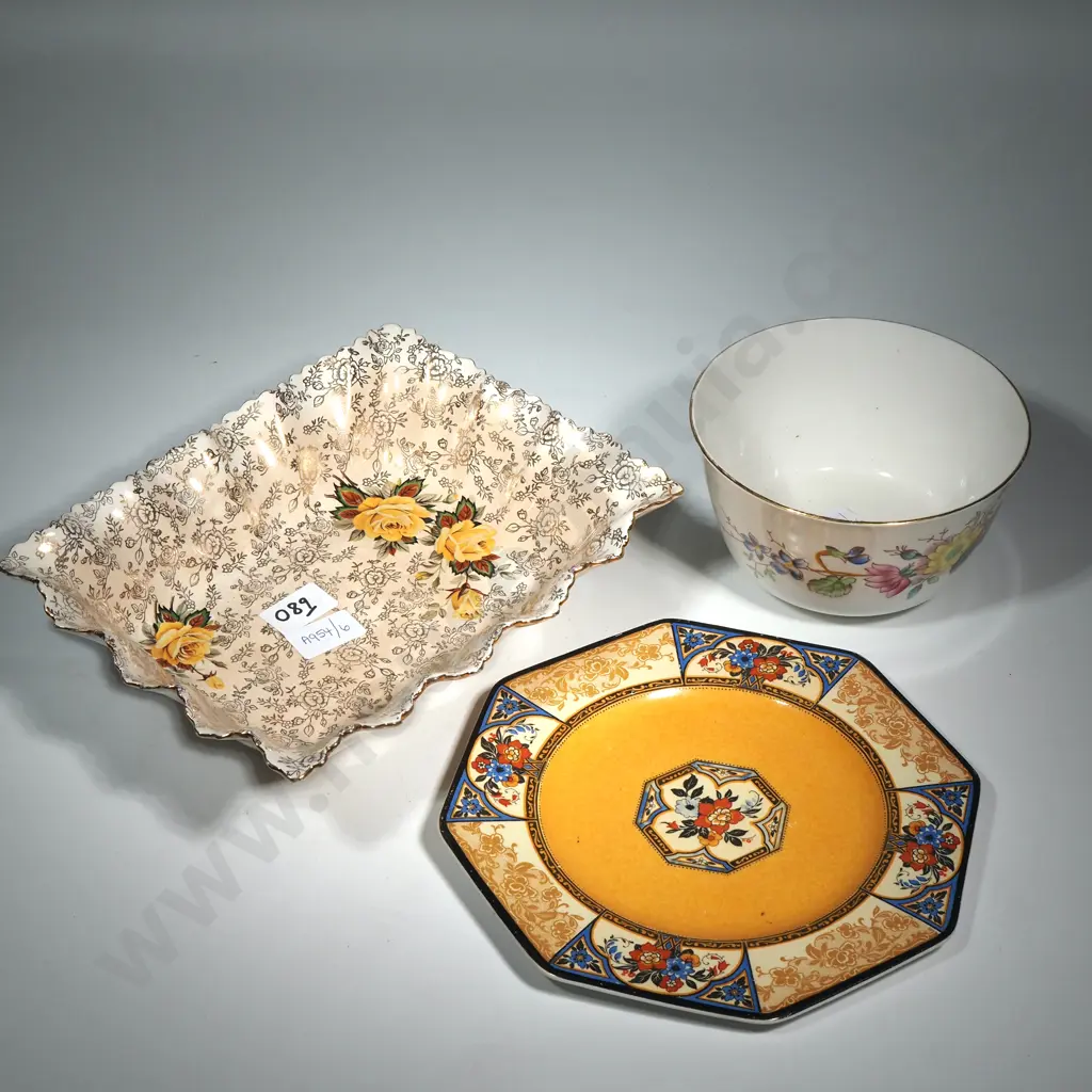 Lot of Assorted China & Glass Trinket Basket Image 1++