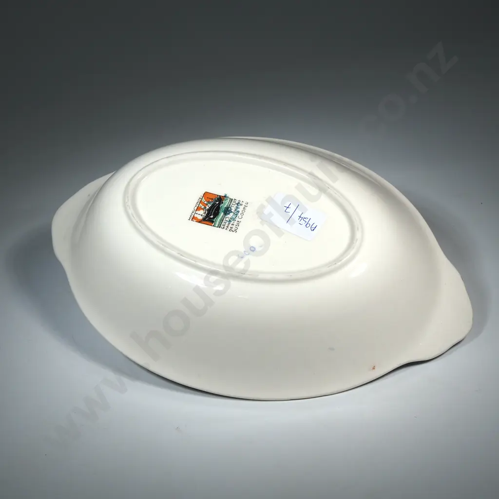 Grays Pottery "Crocus" Dinner Oval Bowl designed by Susie Cooper - c1928 Image 1++