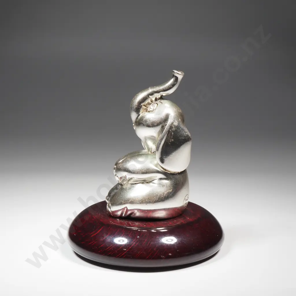 Camilletti Argenterie Sterling Silver Elephant on Base Image 1++