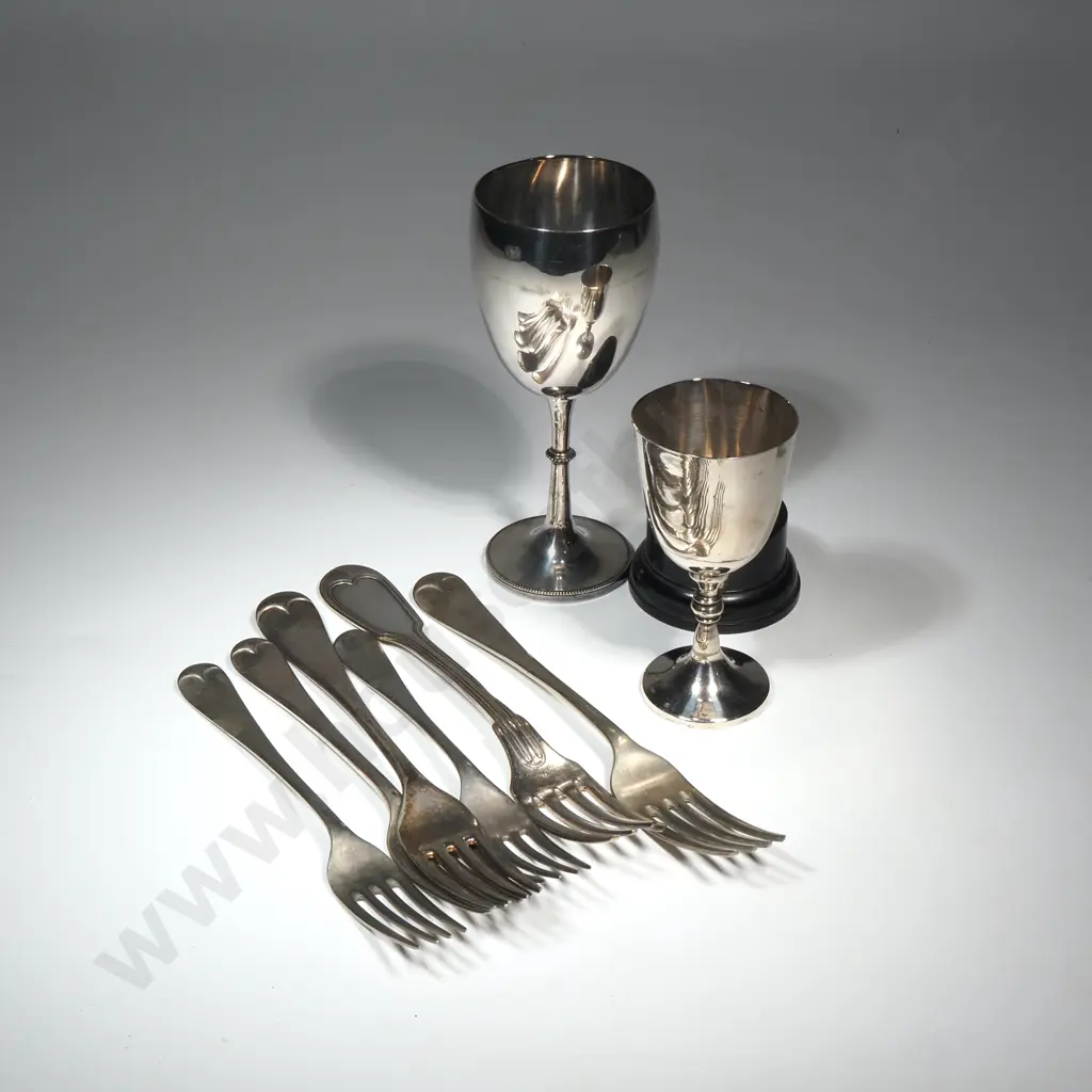 Two S/P Trophies & Assorted S/P Cutlery  Image 1++