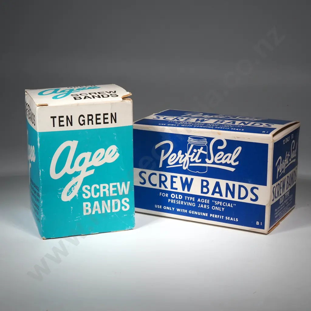 Two Boxes Of Screw Bands For Preserving Jars (Agee & Perfit Seal)  Image 1++