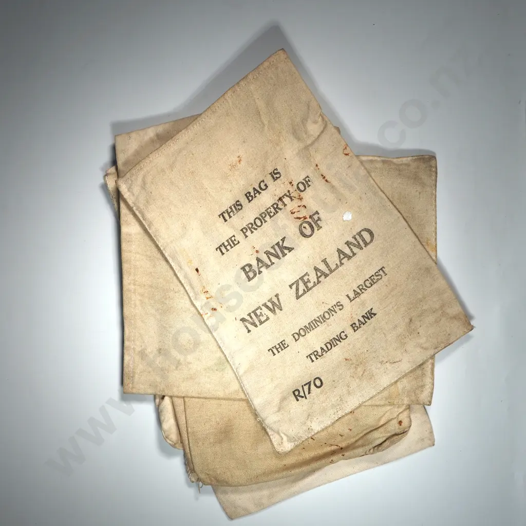Six New Zealand Canvas Bank Money Bags Image 1++
