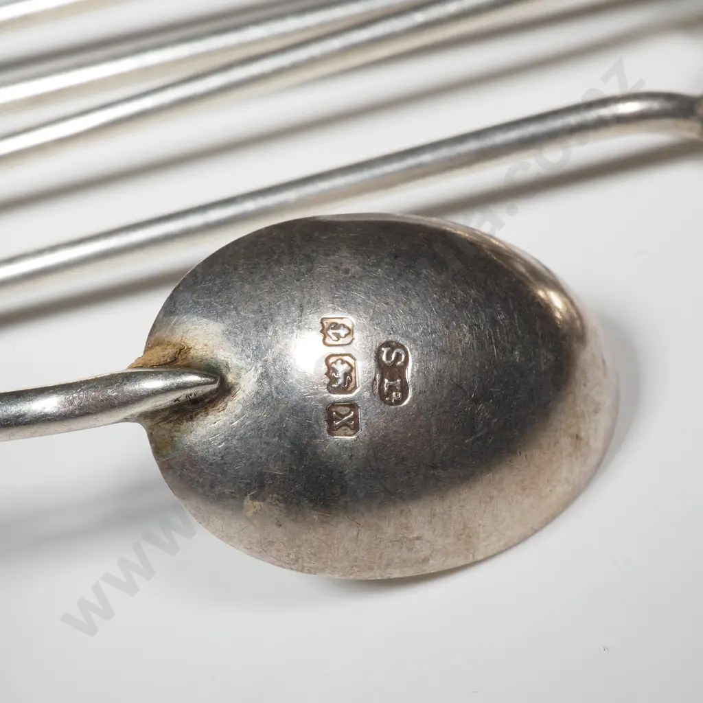Set of 5 Sterling Silver Coffee Spoons Image 1++