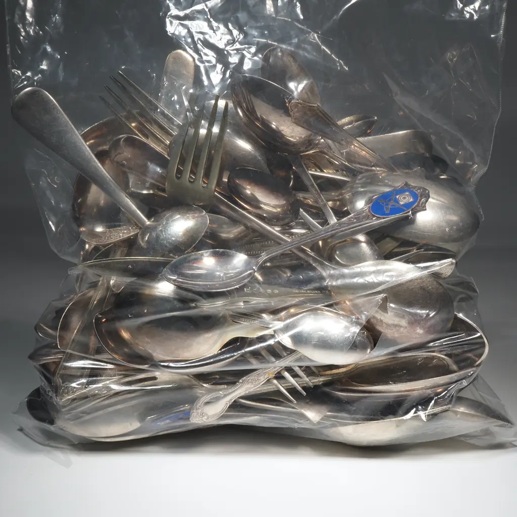 Massive Assorted Lot of All Manner of S/P Flatware!  Image 1++