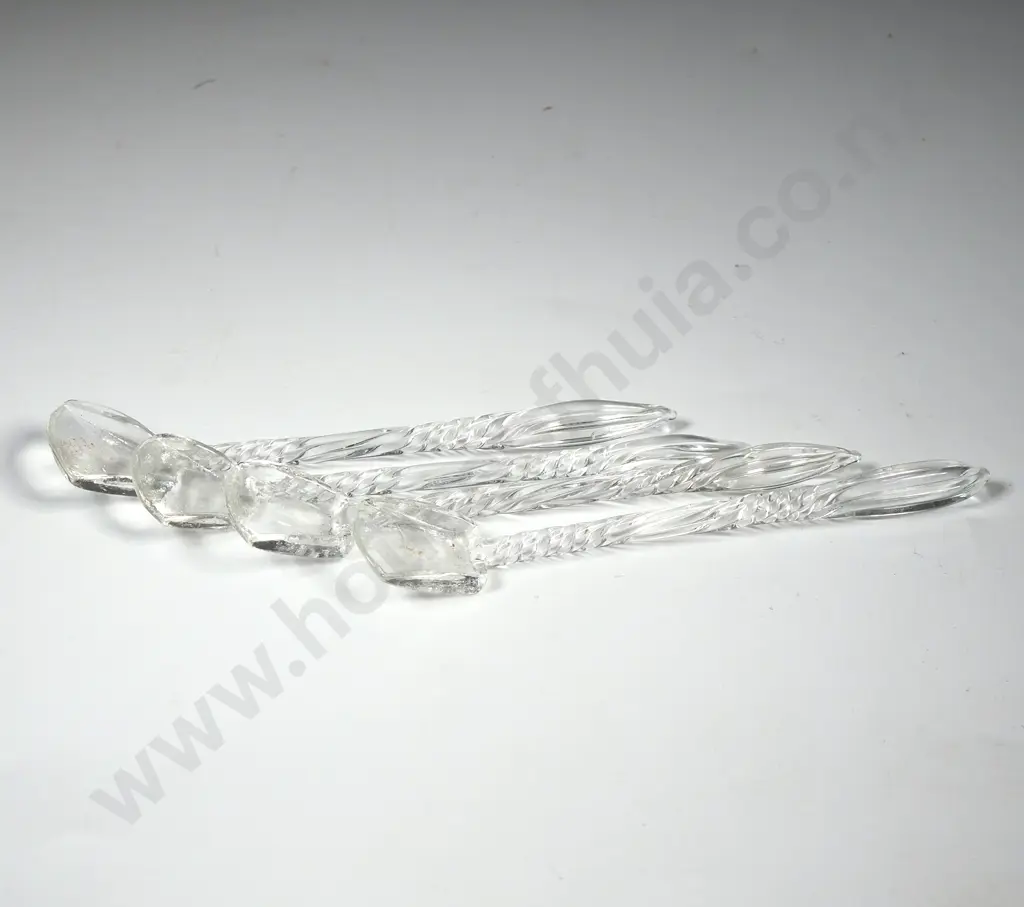 Three American Glass Stirring Spoons  Image 1++