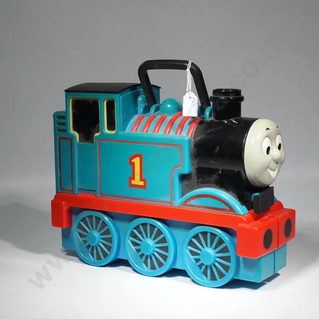 Thomas The Tank Carrying Case w A Selection Of Thomas The Tank Engine Collectibles. Image 1++