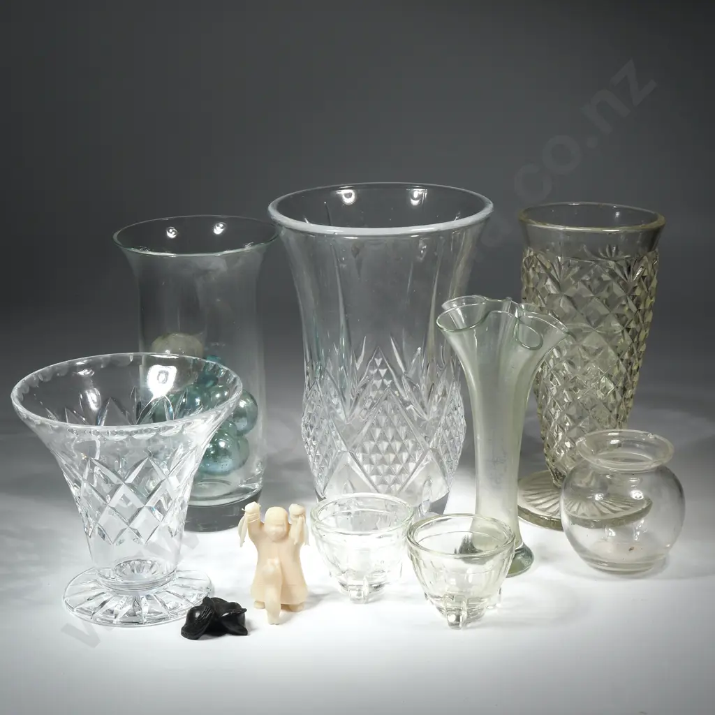 Selection Of Glass & Crystal Vases.  Image 1++