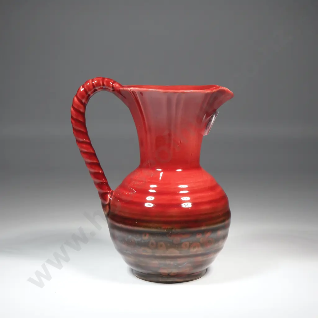 Crown Ducal Jug in Red & Browns  Image 1++