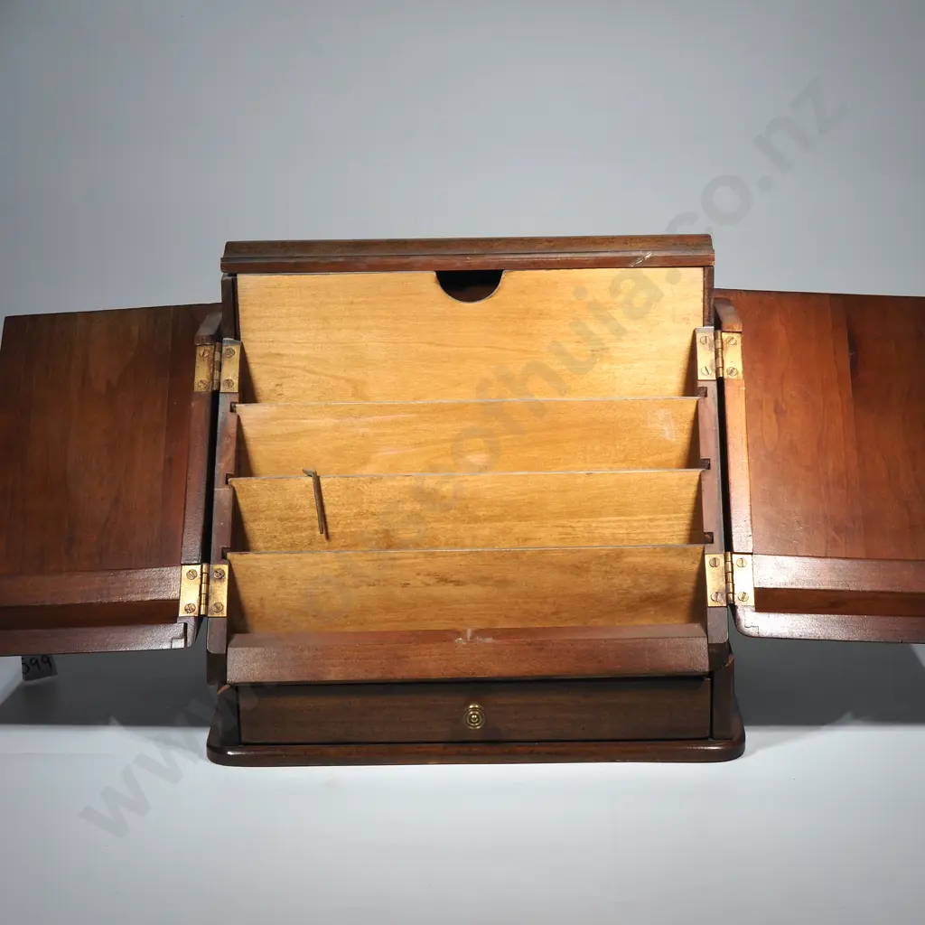 Vintage Slope Front Stationery Box With Drawer Image 1++