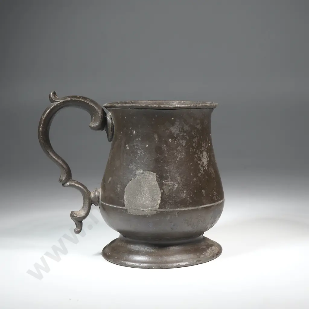 James Yeates 1830's Half Pint Measure Pewter  Image 1++