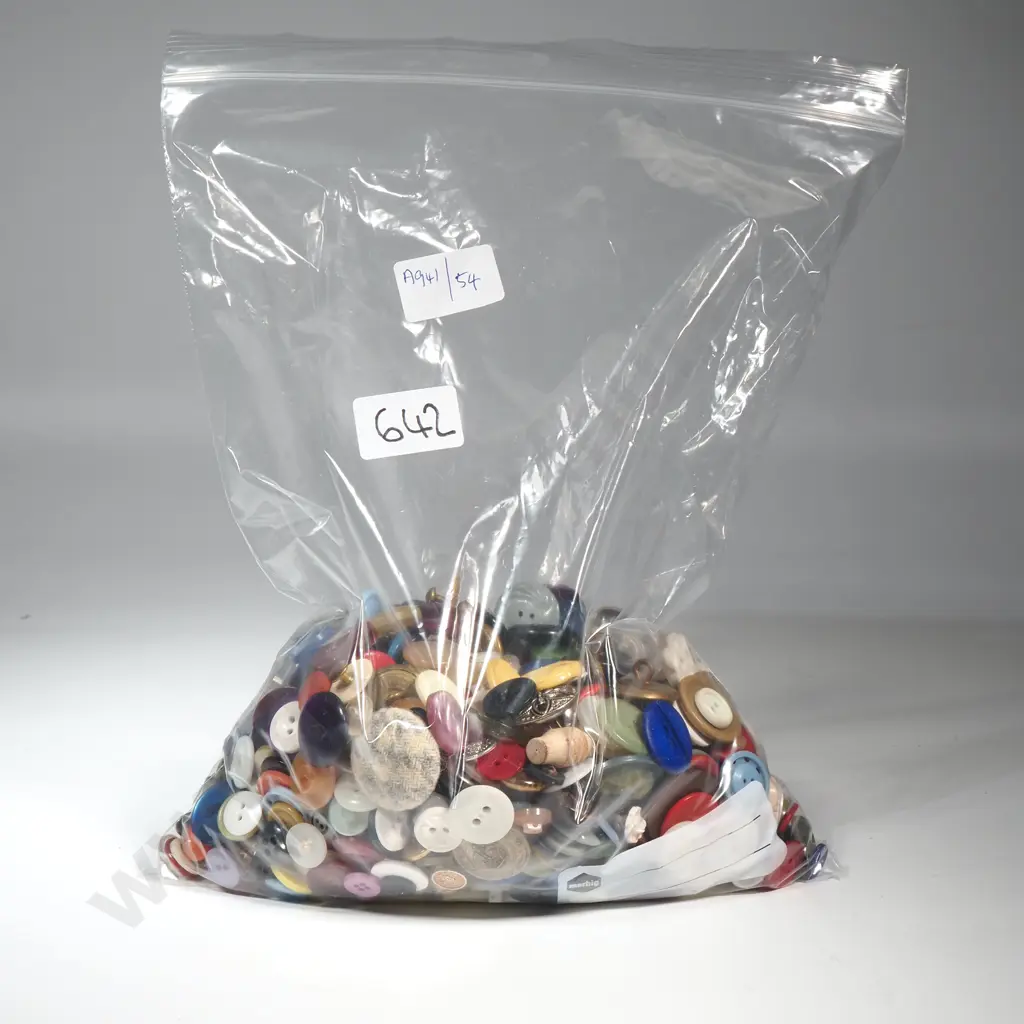 Bag Of Vintage Buttons Including Royal NZ Airforce Buttons.  Image 1++