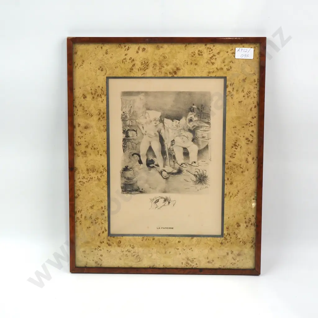 A Willette - La Paresse - Print - 290mm X 205mm Image 1++