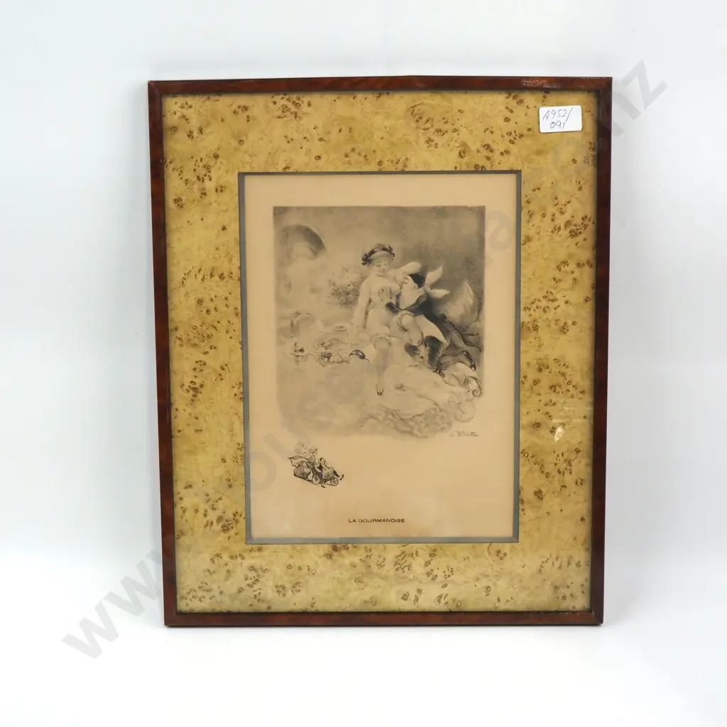 A Willette - La Gourmandise - Print - 290mm X 205mm Image 1++