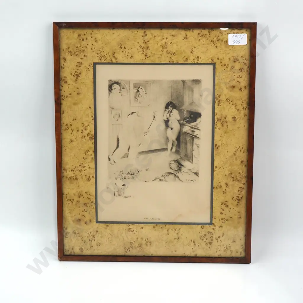 A Willette - La Colere - Print - 290mm X 205mm Image 1++