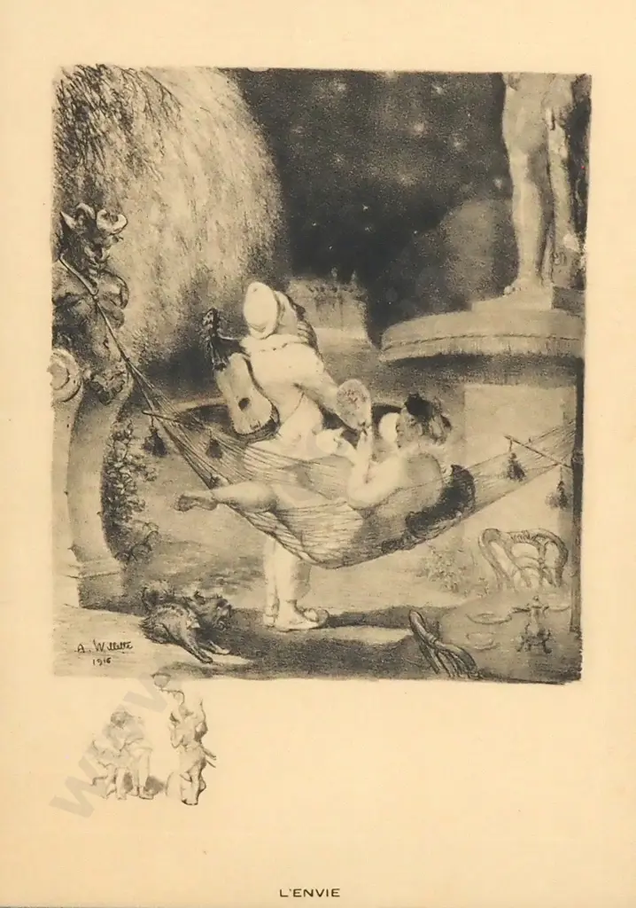 A Willette - L'Envie - Print - 290mm X 205mm Image 1++