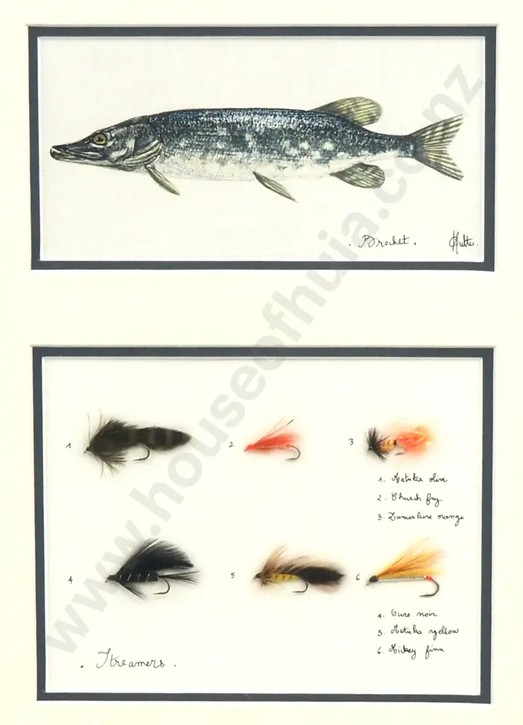 Hutter - Brochet & Streamers - Mixed-Media - 380mm X 280mm Image 1++