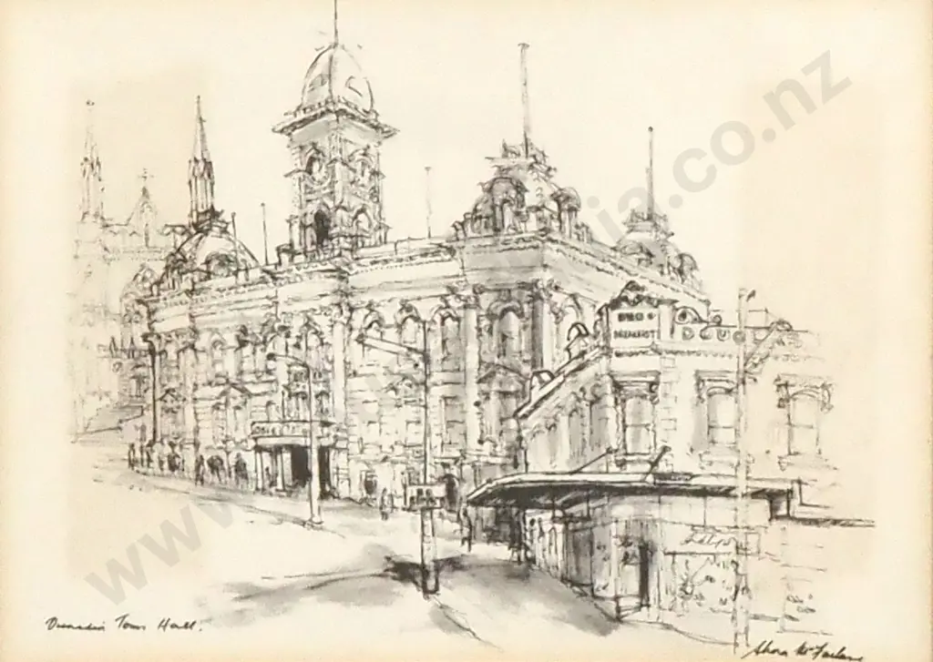 Shona McFarlane - Dunedin Town Hall - Print - 120mm X 160mm Image 1++