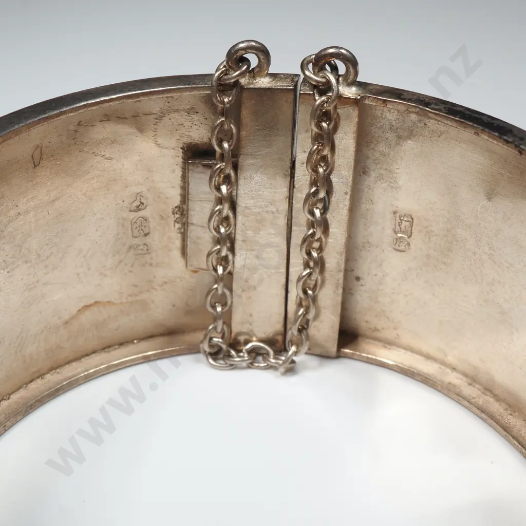 Victorian Sterling Silver Buckle Bracelet w English Hallmarks Image 1++