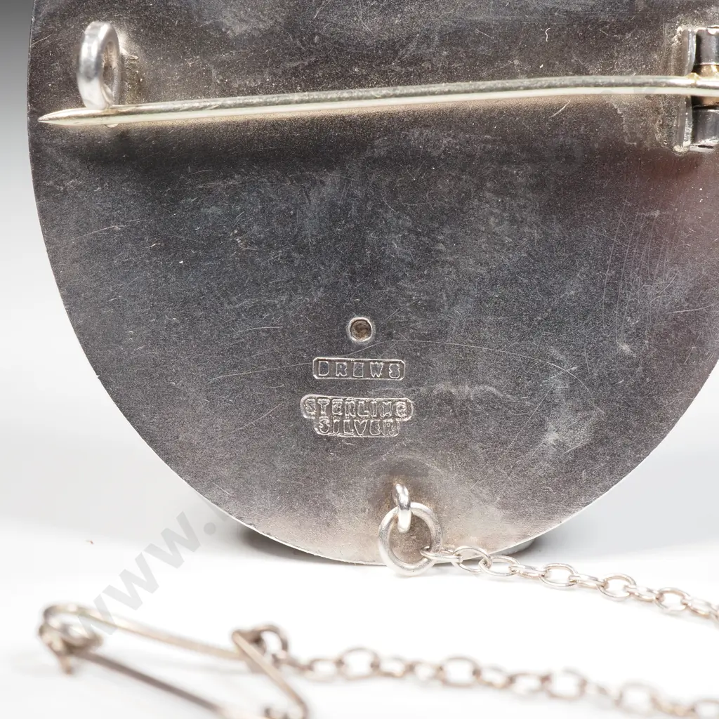 Exceptional Sterling Silver Mounted Moghal Indian Painted Ivory Portrait - Silver-work by Drews, Wanganui Image 1++