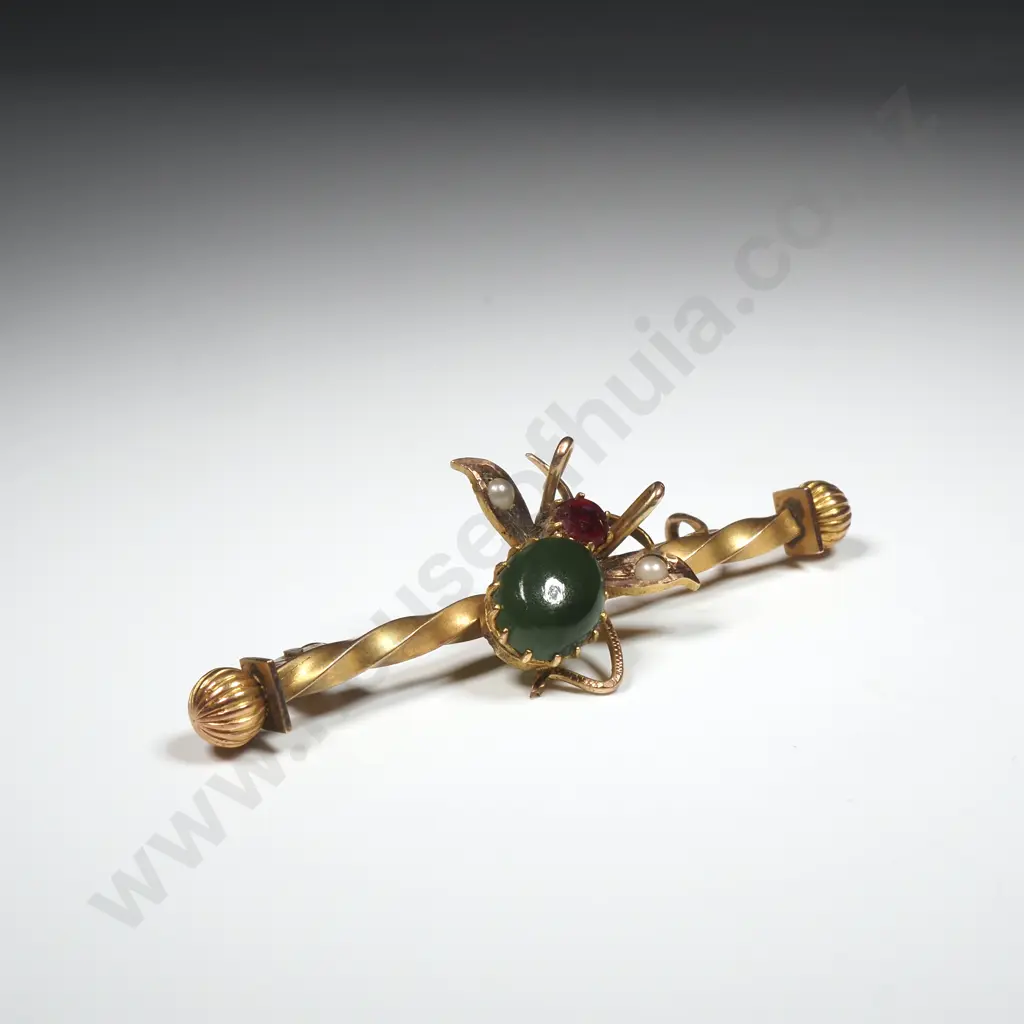 Fantastic Antique 9ct Gold Bug Brooch - Missing Leg Image 1++