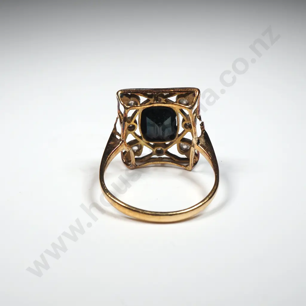 18ct Gold Sapphire & Diamond Ring Image 1++