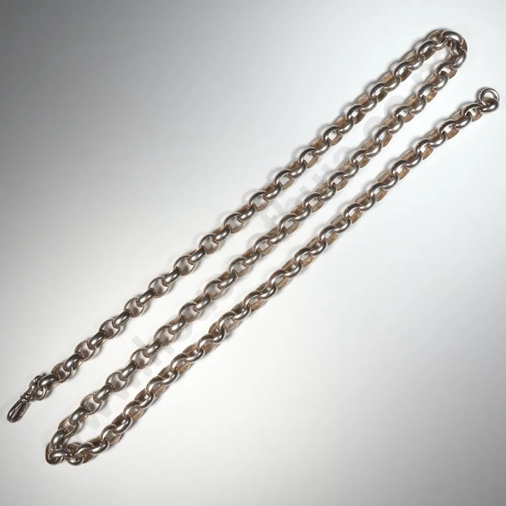 Substantial Sterling Silver Belcher Necklace Image 1++