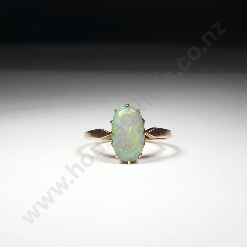 Exquisite Antique 15ct Gold Opal Ring in Period Box Image 1++