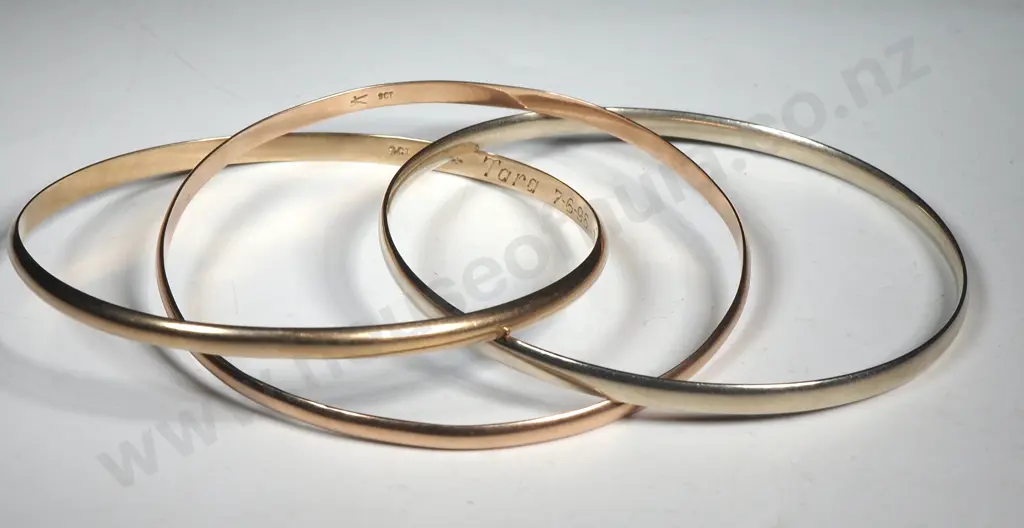 Russian Wedding Bracelet in 9ct Yellow, Rose & White Gold Image 1++