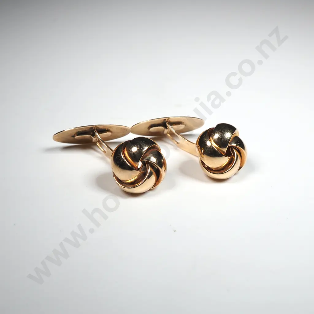 14ct Gold Knot Cufflinks Image 1++