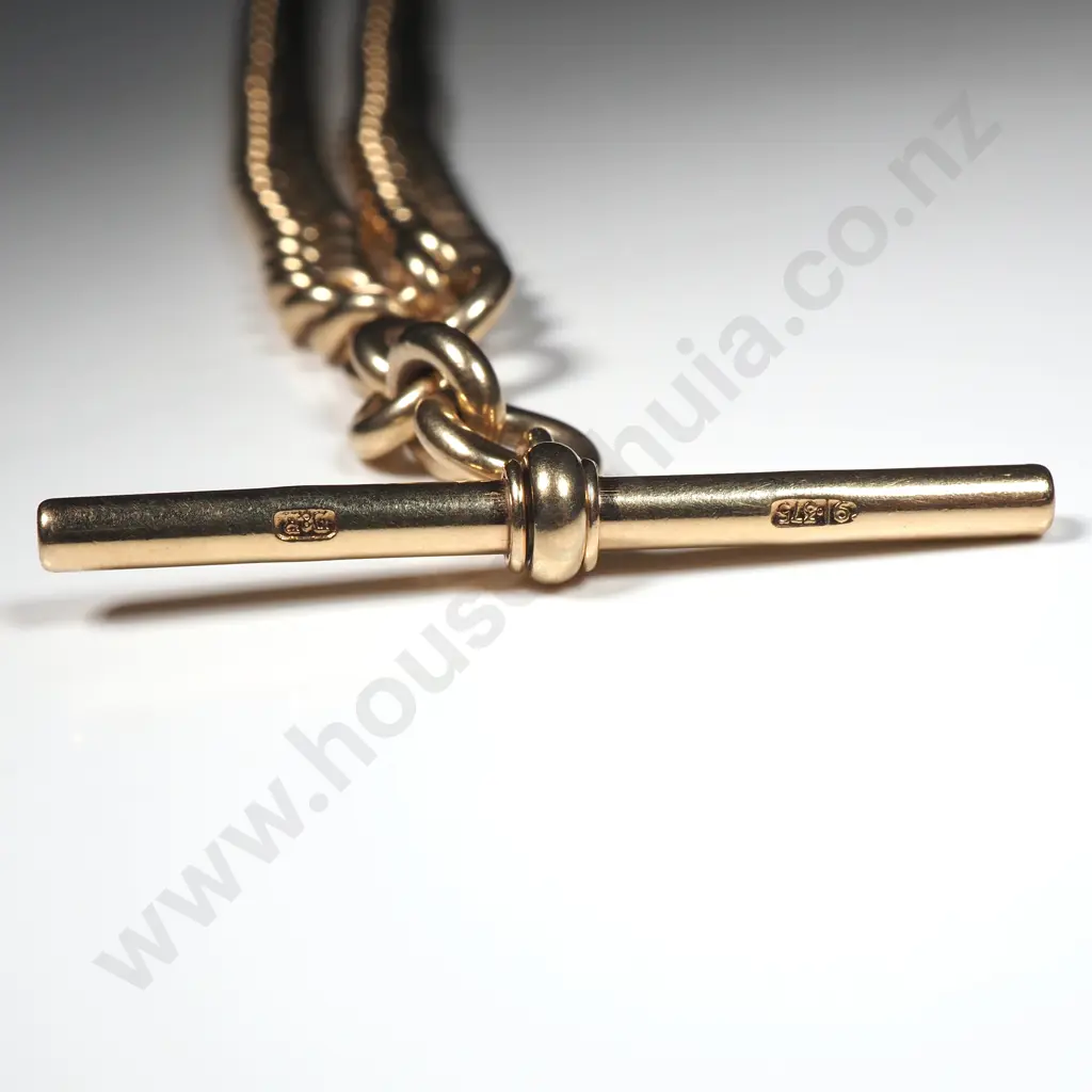 Massive 9ct Gold Fob Necklace Image 1++