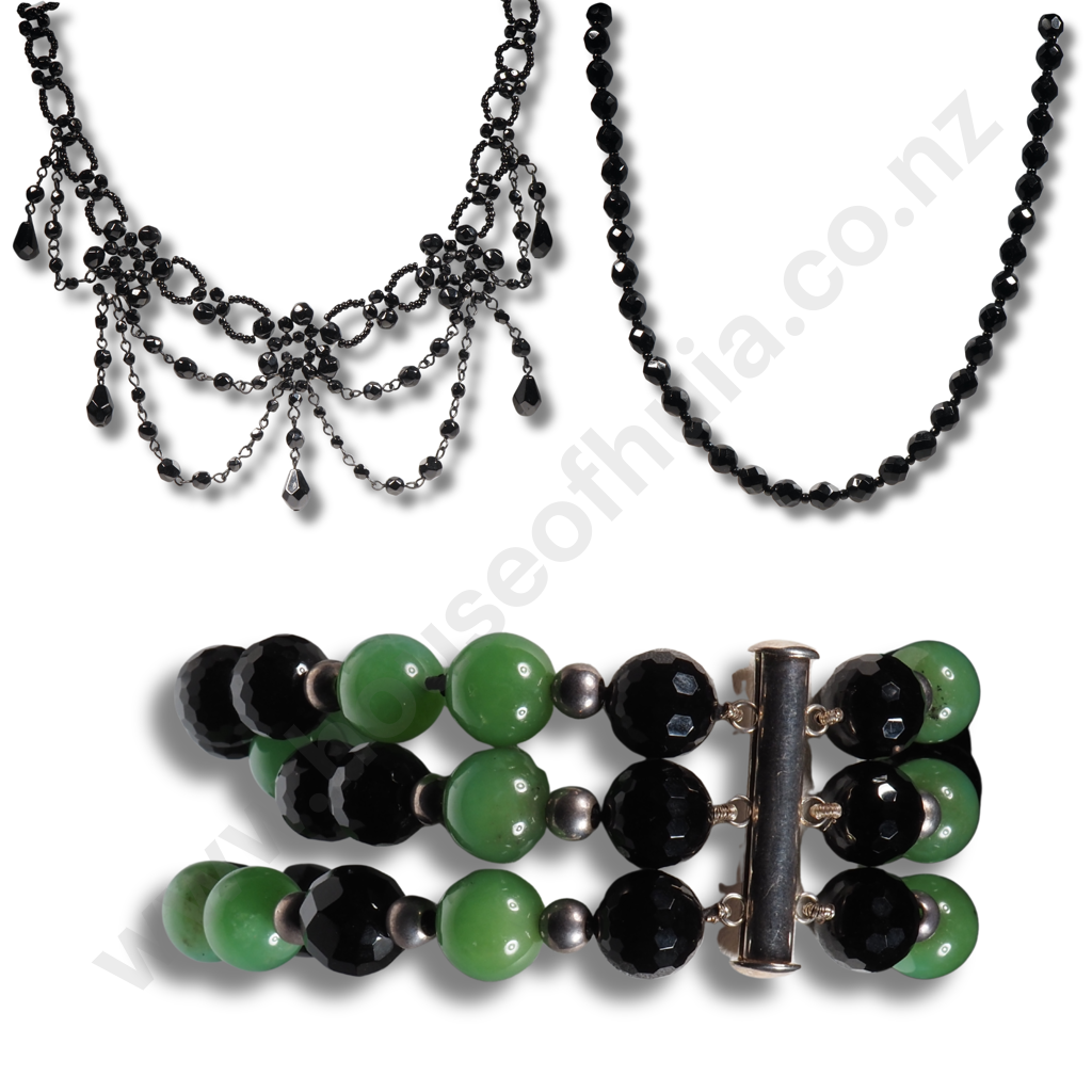 Three Quality Costume Faceted Bead Necklaces  Image 1++