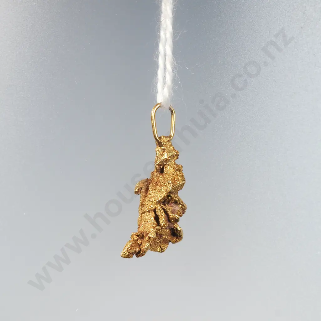 New Zealand Gold Nugget Pendant on Bail Image 1++