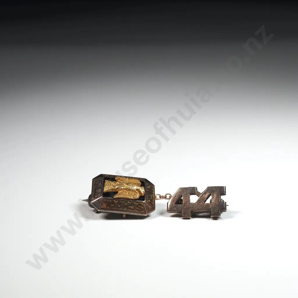 Sterling Silver United States of America High School Pin w 10ct Gold Accents  Image 1++