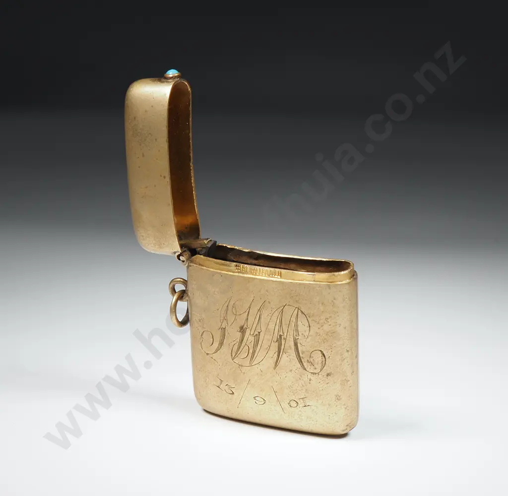 Antique 18ct Rolled Gold Vesta Case Image 1++