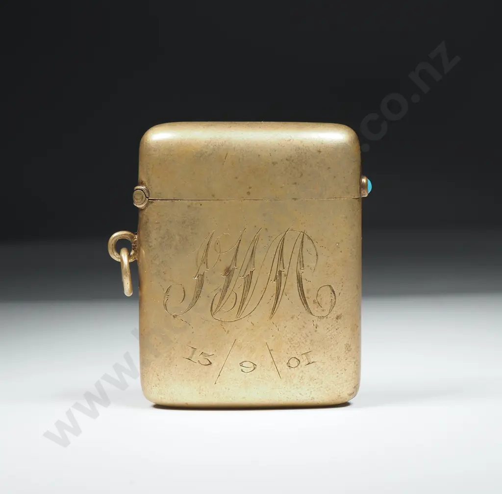 Antique 18ct Rolled Gold Vesta Case Image 1++