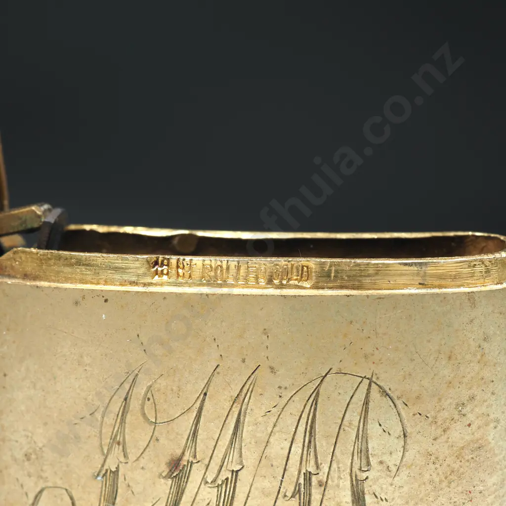 Antique 18ct Rolled Gold Vesta Case Image 1++