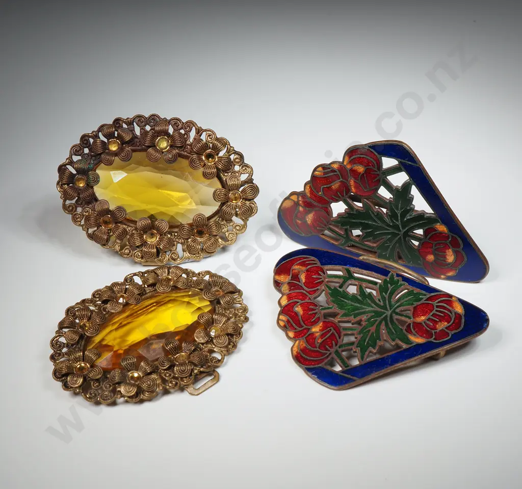 Two Decorative Costume Belt Buckles  Image 1++