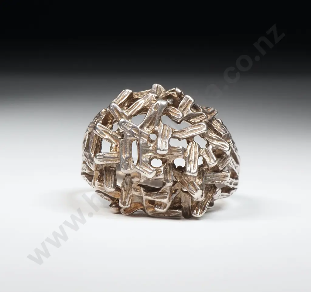 Sterling Silver Geometric Ring Image 1++