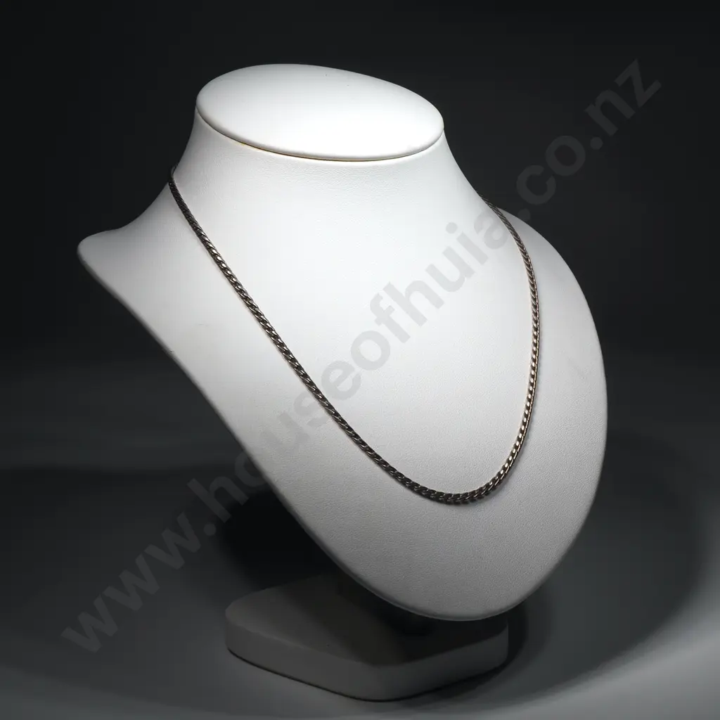 Sterling Silver Flattened Cable Link Chain Image 1++