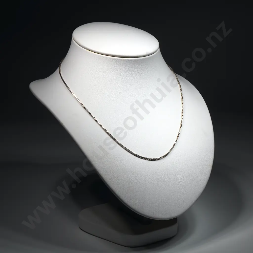 Sterling Silver Square Snake Link Necklace Image 1++