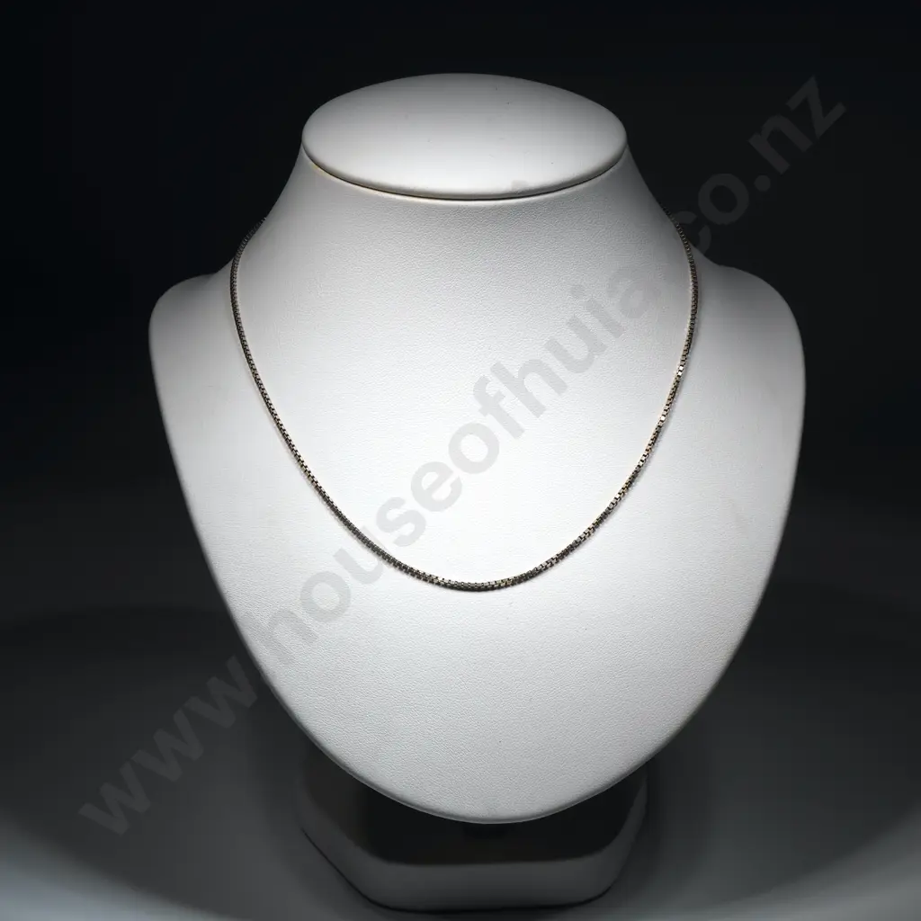 Sterling Silver Square Snake Link Necklace Image 1++