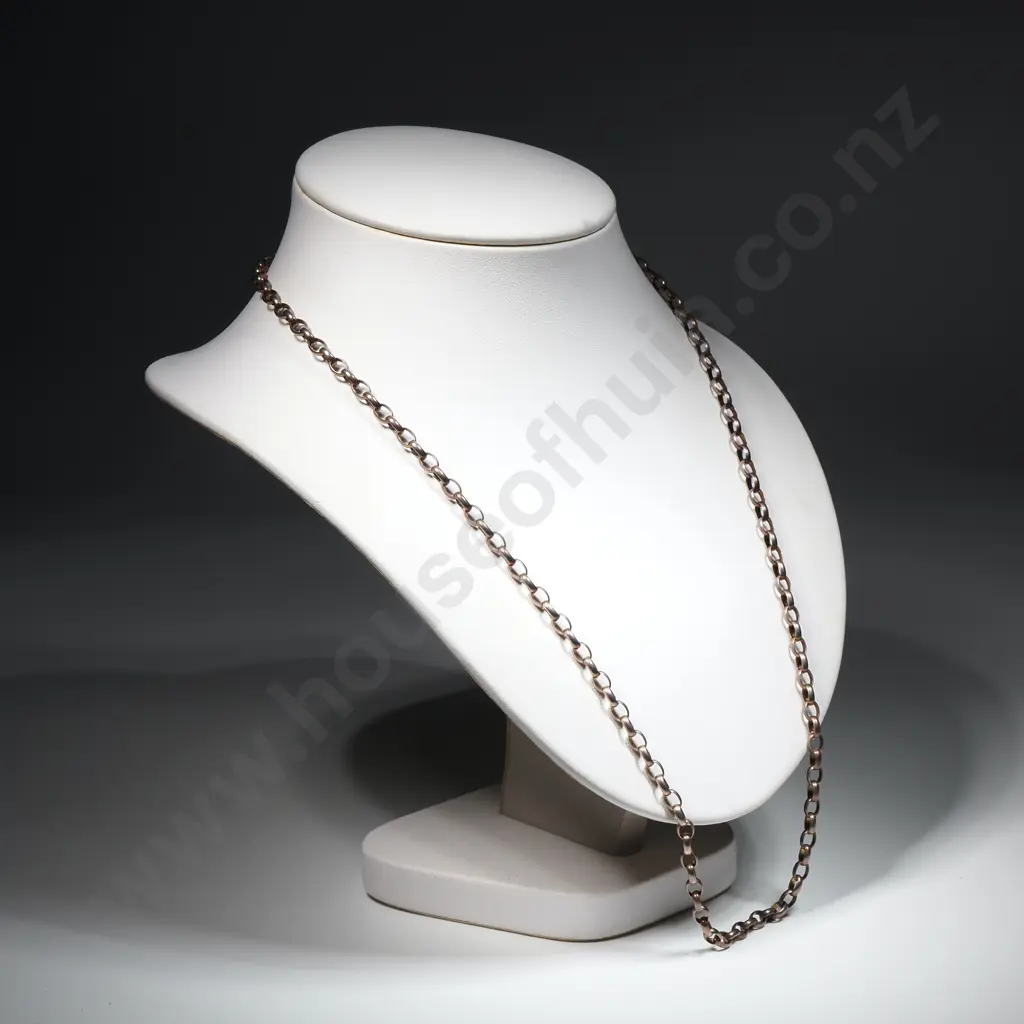 Substantial Sterling Silver Belcher Necklace Image 1++