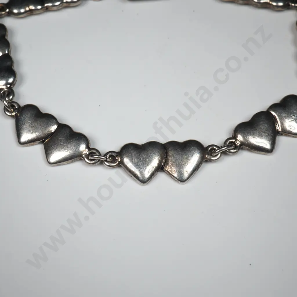 Sterling Silver Heart Bracelet Image 1++