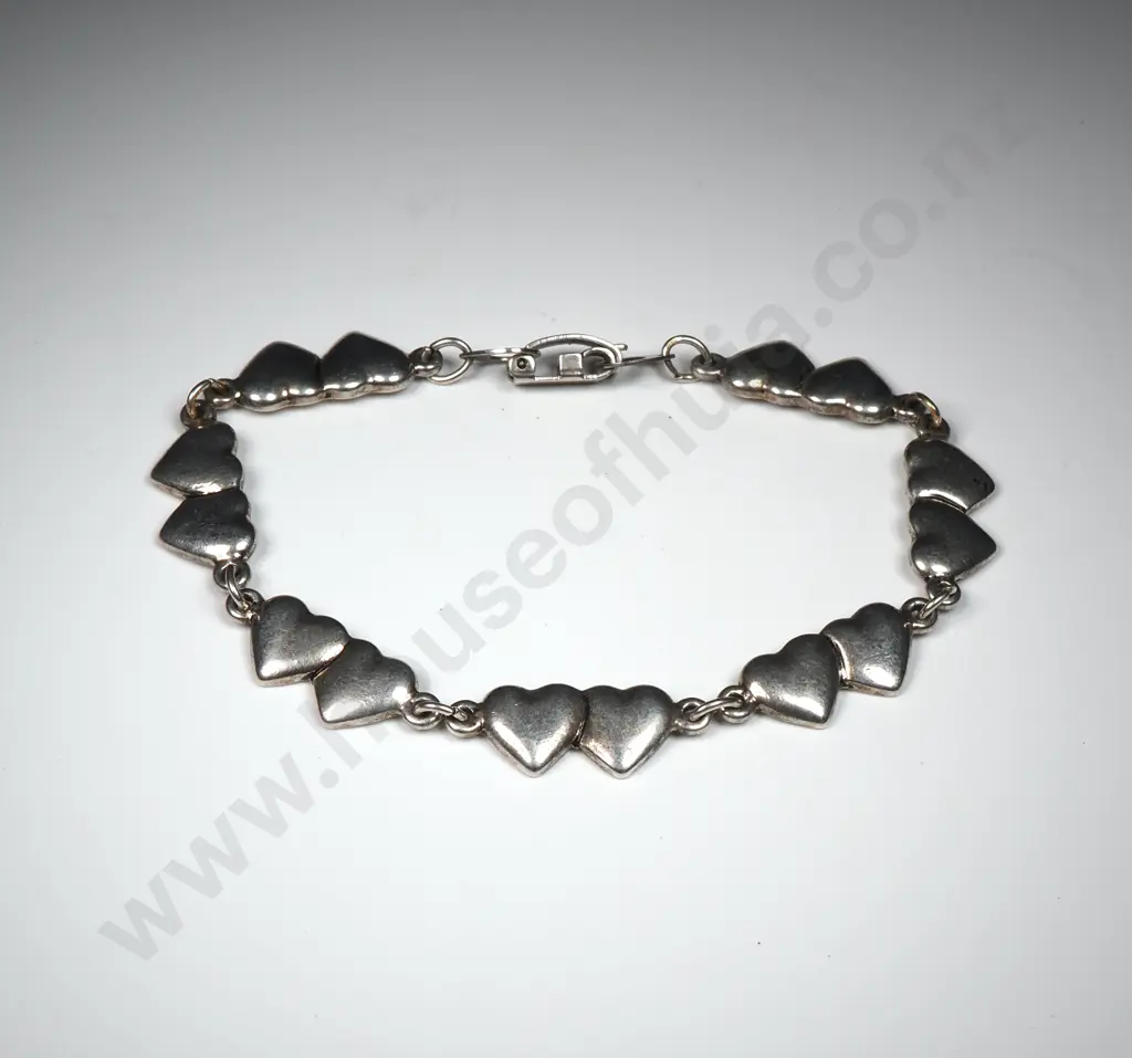 Sterling Silver Heart Bracelet Image 1++