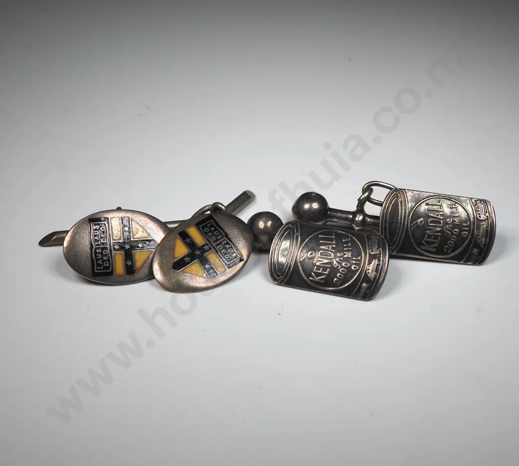 Two Pairs of Sterling Silver Cufflinks Image 1++